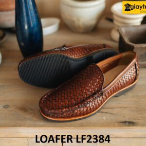 Giày lười nam da đan xen cao cấp Loafer LF2384 004