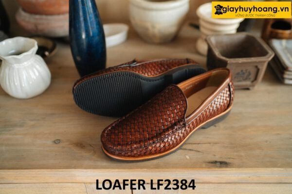 Giày lười nam da đan xen cao cấp Loafer LF2384 004