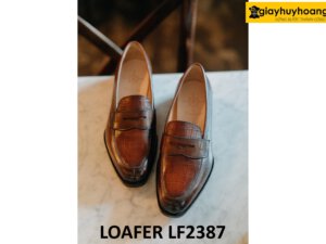 Giày lười nam da nam đẹp trẻ trung Loafer LF2387 001