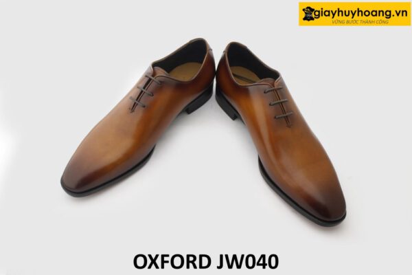 [Outlet size 44] Giày da nam màu bò trơn tự nhiên Oxford JW040 003