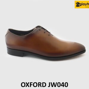 [Outlet size 44] Giày da nam màu bò trơn tự nhiên Oxford JW040 001