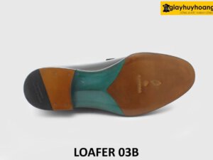 [Outlet size 40] Giày lười da nam màu bò viền nâu Loafer 03B 006
