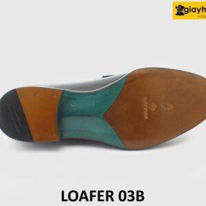 [Outlet size 40] Giày lười da nam màu bò viền nâu Loafer 03B 006