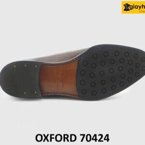 [Outlet size 39] Giày da nam màu bò viền nâu Oxford 70424 006