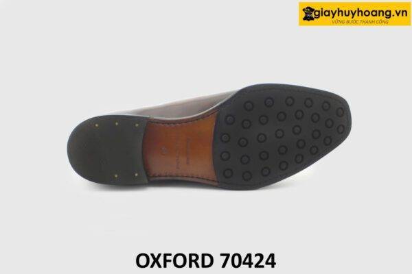 [Outlet size 39] Giày da nam màu bò viền nâu Oxford 70424 006