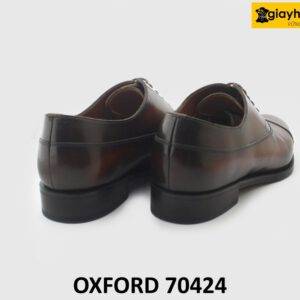 [Outlet size 39] Giày da nam màu bò viền nâu Oxford 70424 005