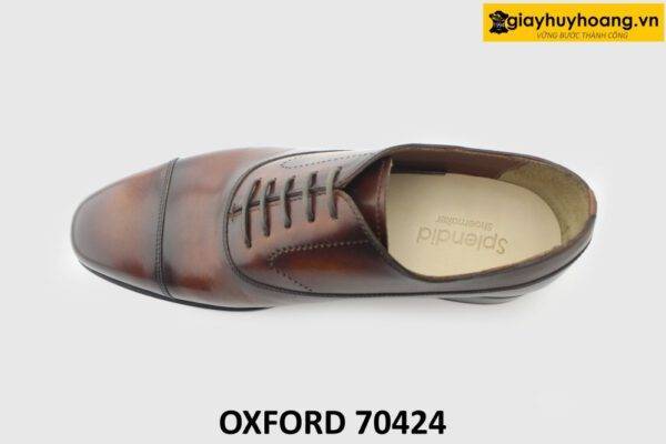 [Outlet size 39] Giày da nam màu bò viền nâu Oxford 70424 002