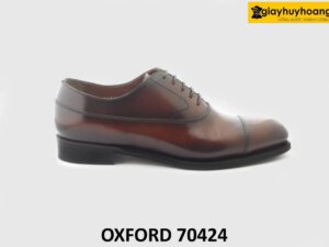 [Outlet size 39] Giày da nam màu bò viền nâu Oxford 70424 001