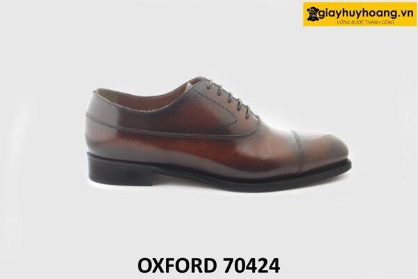 [Outlet size 39] Giày da nam màu bò viền nâu Oxford 70424 001