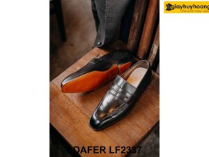 Giày lười nam da trơn mũi vuông cá tính Loafer LF2337 002