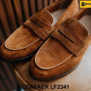 Giày lười nam da lộn màu bò sáng Loafer LF2341 003