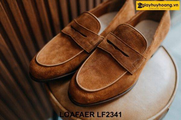 Giày lười nam da lộn màu bò sáng Loafer LF2341 003