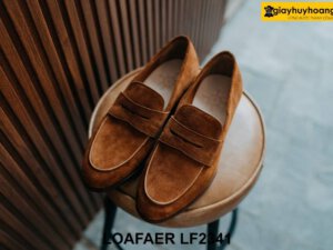 Giày lười nam da lộn màu bò sáng Loafer LF2341 001