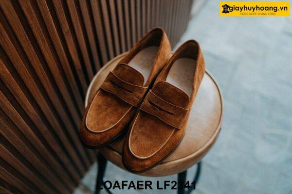 Giày lười nam da lộn màu bò sáng Loafer LF2341 001