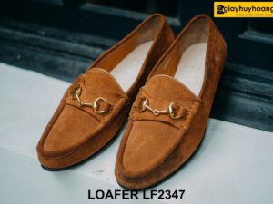 Giày lười nam da lộn màu bò horesit Loafer LF2347 001