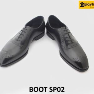 [Outlet size 45] Giày tây nam size to màu đen Oxford SP02 004