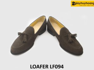 [Outlet size 43] Giày lười nam da lộn màu nâu Loafer LF094 004