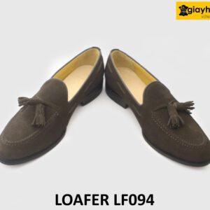 [Outlet size 43] Giày lười nam da lộn màu nâu Loafer LF094 004