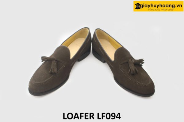 [Outlet size 43] Giày lười nam da lộn màu nâu Loafer LF094 004