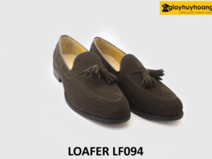 [Outlet size 43] Giày lười nam da lộn màu nâu Loafer LF094 002