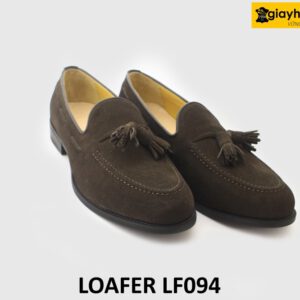 [Outlet size 43] Giày lười nam da lộn màu nâu Loafer LF094 002