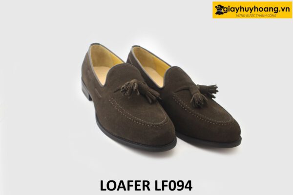 [Outlet size 43] Giày lười nam da lộn màu nâu Loafer LF094 002