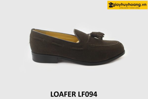 [Outlet size 43] Giày lười nam da lộn màu nâu Loafer LF094 001