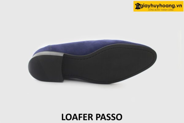 [Outlet size 37] Giày lười nam da lộn xanh Navy Loafer PASSO 005