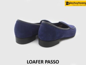 [Outlet size 37] Giày lười nam da lộn xanh Navy Loafer PASSO 004