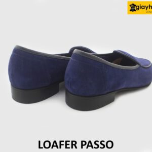 [Outlet size 37] Giày lười nam da lộn xanh Navy Loafer PASSO 004