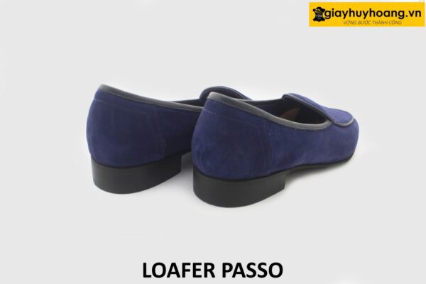 [Outlet size 37] Giày lười nam da lộn xanh Navy Loafer PASSO 004