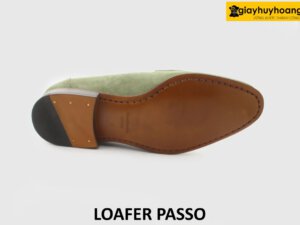 [Outlet size 39.5] Giày lười nam da lộn xanh lá Loafer PASSO 005