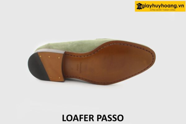 [Outlet size 39.5] Giày lười nam da lộn xanh lá Loafer PASSO 005