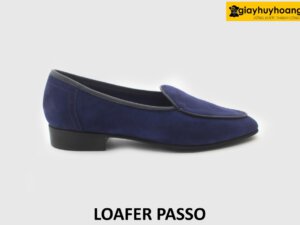 [Outlet size 37] Giày lười nam da lộn xanh Navy Loafer PASSO 001