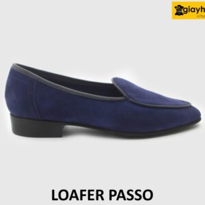 [Outlet size 37] Giày lười nam da lộn xanh Navy Loafer PASSO 001