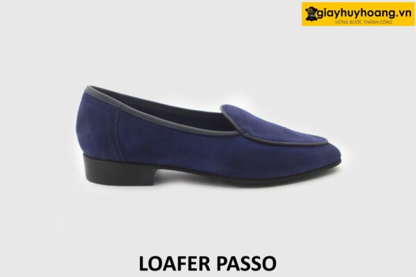 [Outlet size 37] Giày lười nam da lộn xanh Navy Loafer PASSO 001