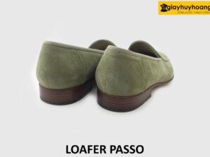 [Outlet size 39.5] Giày lười nam da lộn xanh lá Loafer PASSO 004