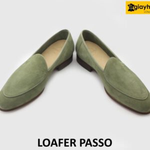 [Outlet size 39.5] Giày lười nam da lộn xanh lá Loafer PASSO 003