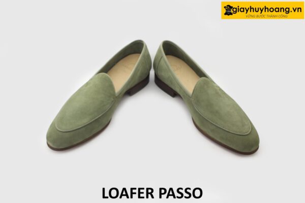 [Outlet size 39.5] Giày lười nam da lộn xanh lá Loafer PASSO 003