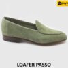 [Outlet size 39.5] Giày lười nam da lộn xanh lá Loafer PASSO 001