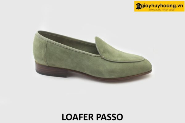 [Outlet size 39.5] Giày lười nam da lộn xanh lá Loafer PASSO 001