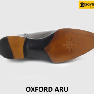 [Outlet size 47] Giày da nam đế da bò đóng thủ công Oxford ARU 004