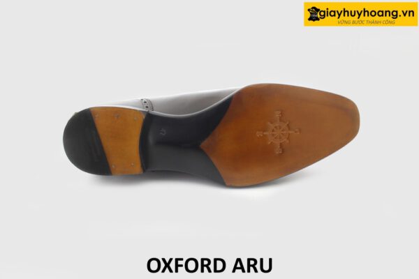 [Outlet size 47] Giày da nam đế da bò đóng thủ công Oxford ARU 004