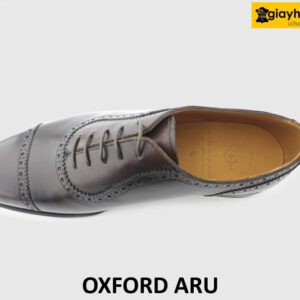 [Outlet size 47] Giày da nam đế da bò đóng thủ công Oxford ARU 006