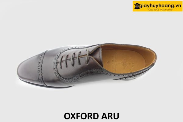 [Outlet size 47] Giày da nam đế da bò đóng thủ công Oxford ARU 006