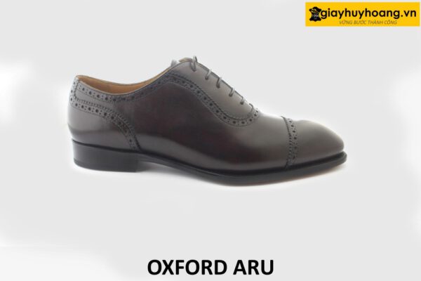 [Outlet size 47] Giày da nam đế da bò đóng thủ công Oxford ARU 001