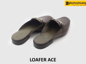 [Outlet size 40+42] Dép da nam không gót phong cách loafer ACE 004