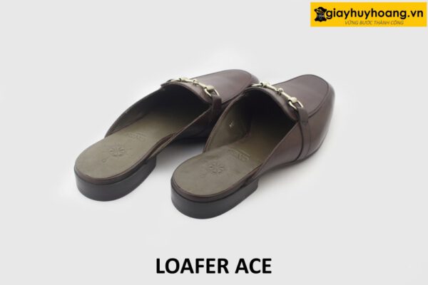 [Outlet size 40+42] Dép da nam không gót phong cách loafer ACE 004