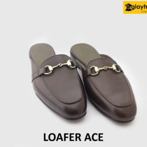 [Outlet size 40+42] Dép da nam không gót phong cách loafer ACE 002