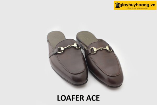 [Outlet size 40+42] Dép da nam không gót phong cách loafer ACE 002